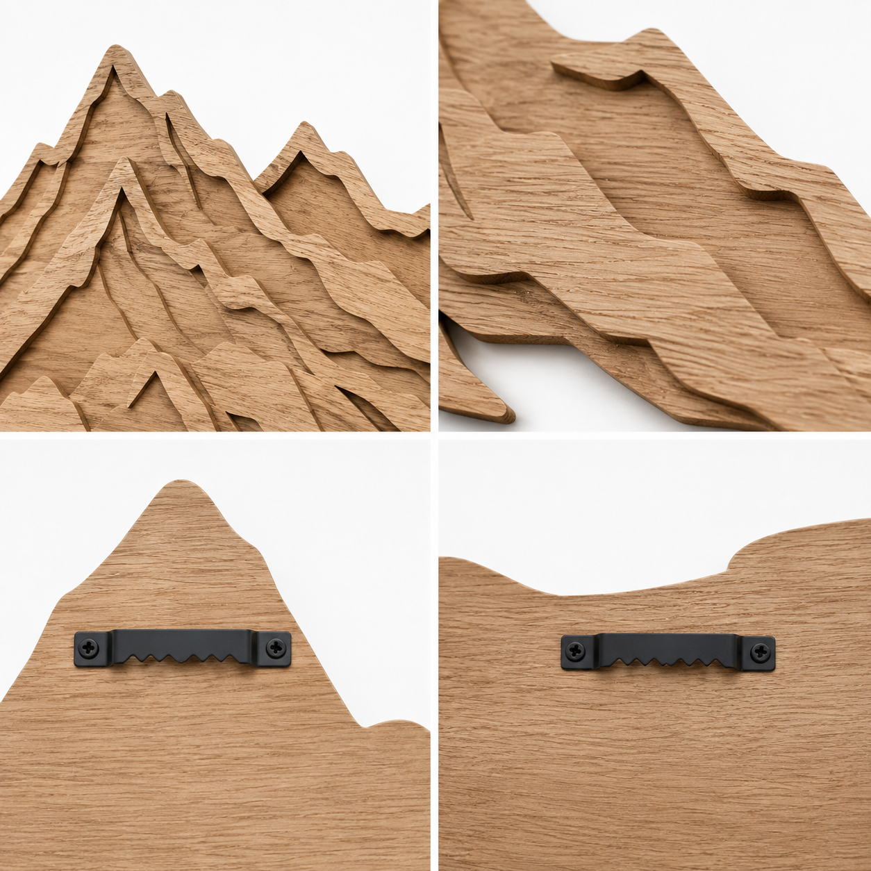 Modern Wooden Mountain Wall Art