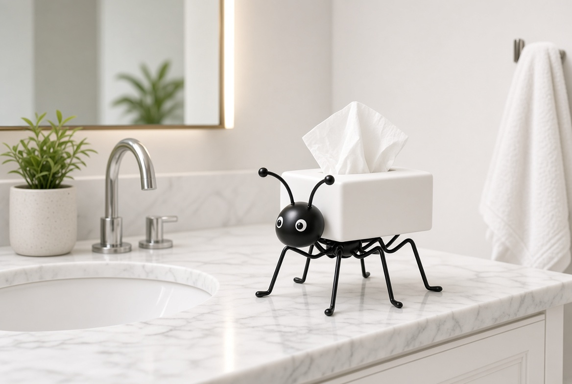 Ant Shaped Tissue Box Holder, Freestanding Decorative Tissue Holder