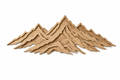 Modern Wooden Mountain Wall Art