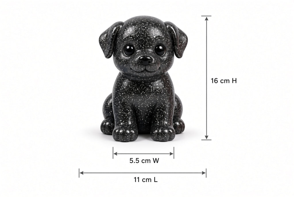 Set of 4 Colorful Dog Figurines