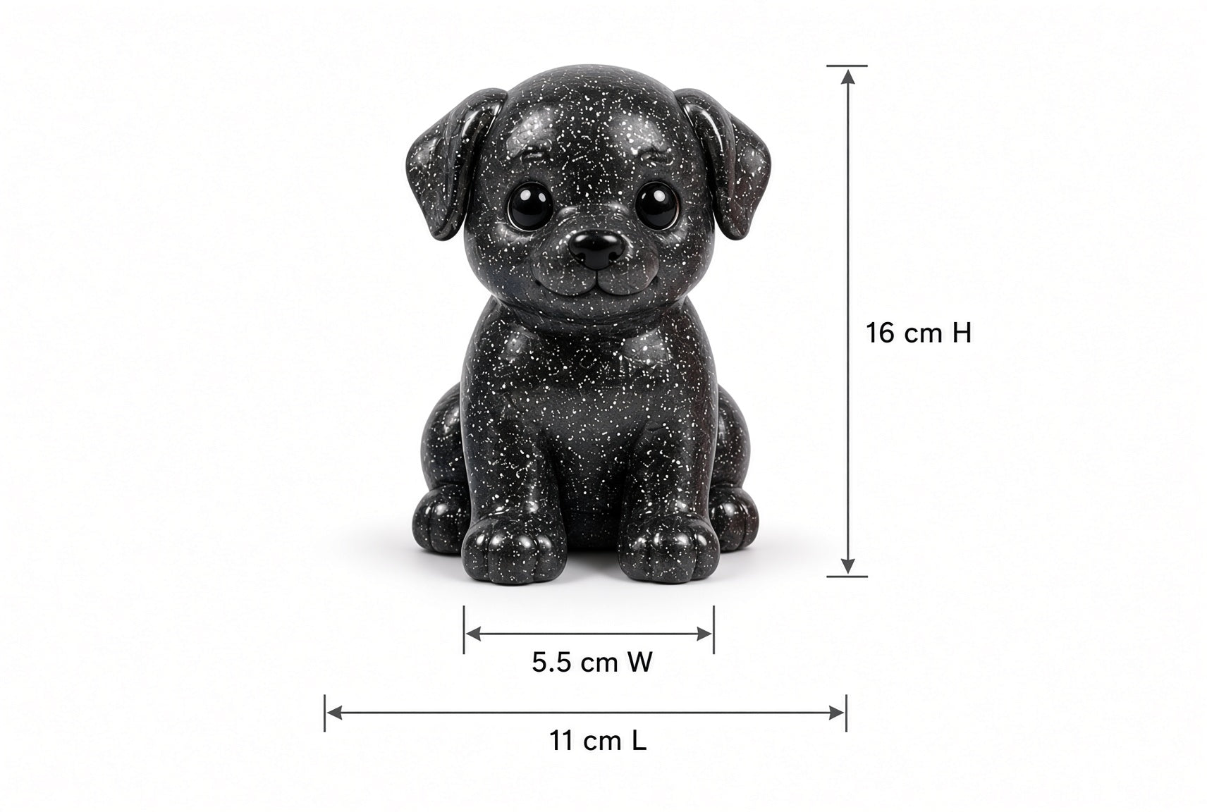 Set of 4 Colorful Dog Figurines