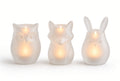 Set of 3 Animal Tealight Candle Holders