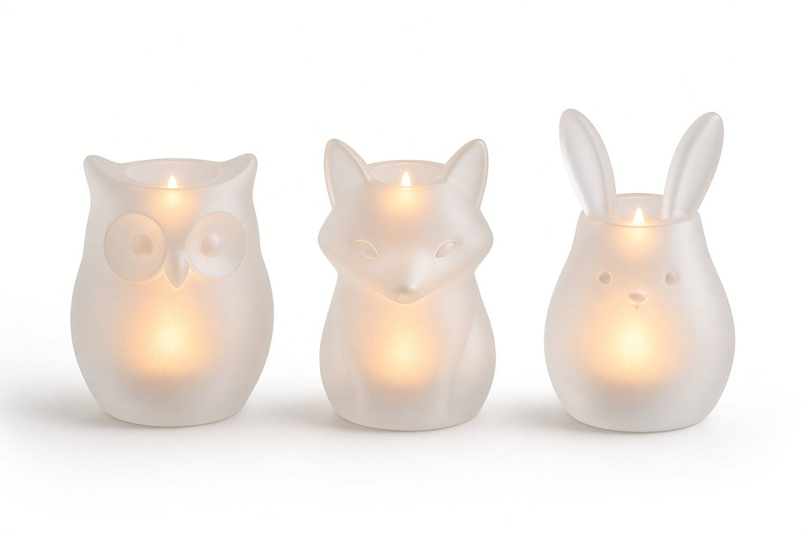 Set of 3 Animal Tealight Candle Holders