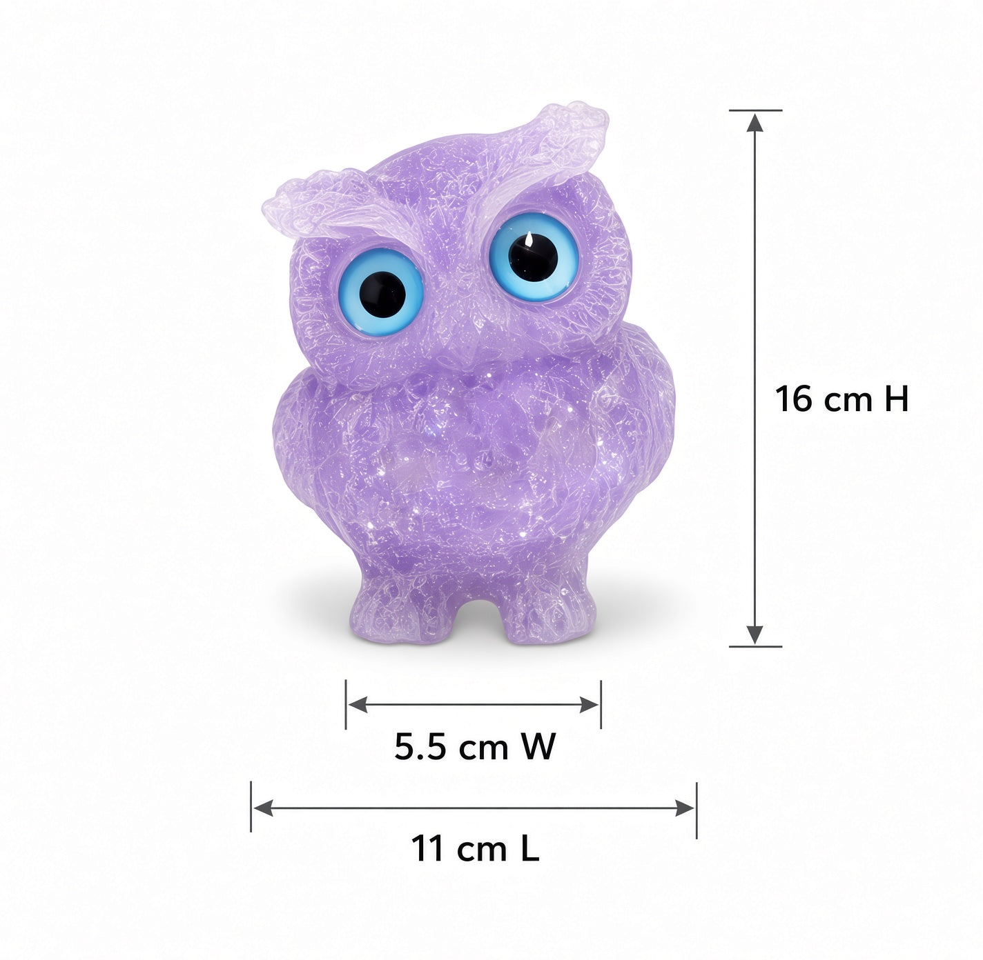 Set of 6 Owl Figurines, Colorful Owl Decor